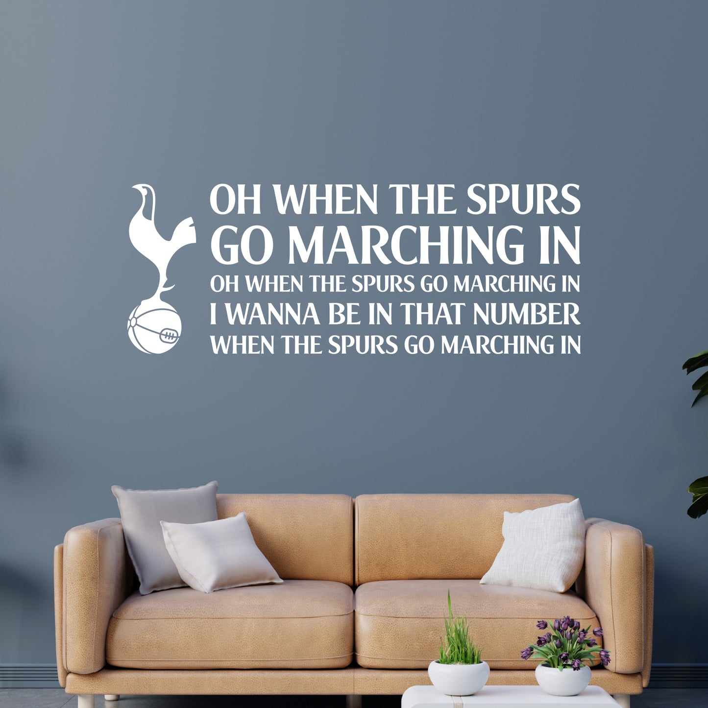 Tottenham Hotspur Football Club - 'Spurs Go Marching In' Song Wall Sticker Vinyl