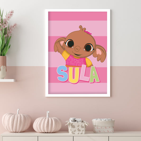 Bing Print - Sula Pink Stripes Poster Wall Art