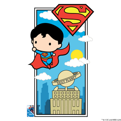 Superman Wall Sticker - Superman Cartoon Icon Flying Through Sky Wall Decal DC Superhero Art