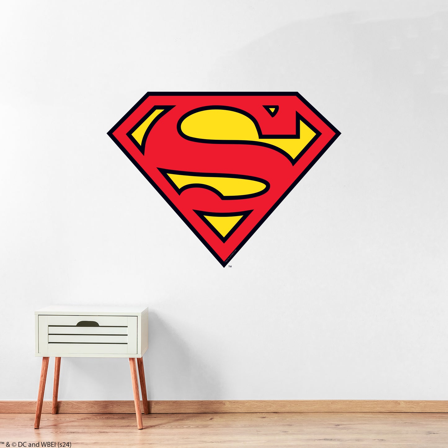 Superman Wall Sticker - Logo Wall Decal DC Superhero Art