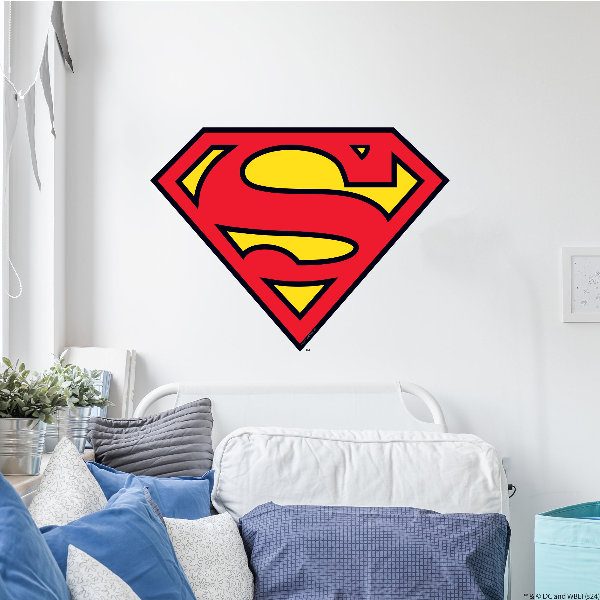 Superman Wall Sticker - Logo Wall Decal DC Superhero Art – www.themed.co.uk