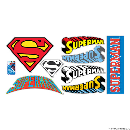 Superman Wall Sticker - Logos Set Wall Decal DC Superhero Art