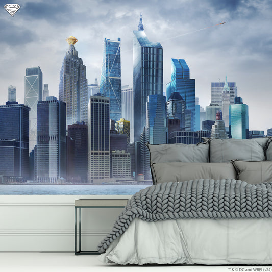 Superman Wall Sticker - Metropolis Full Wall Mural Decal DC Superhero Art