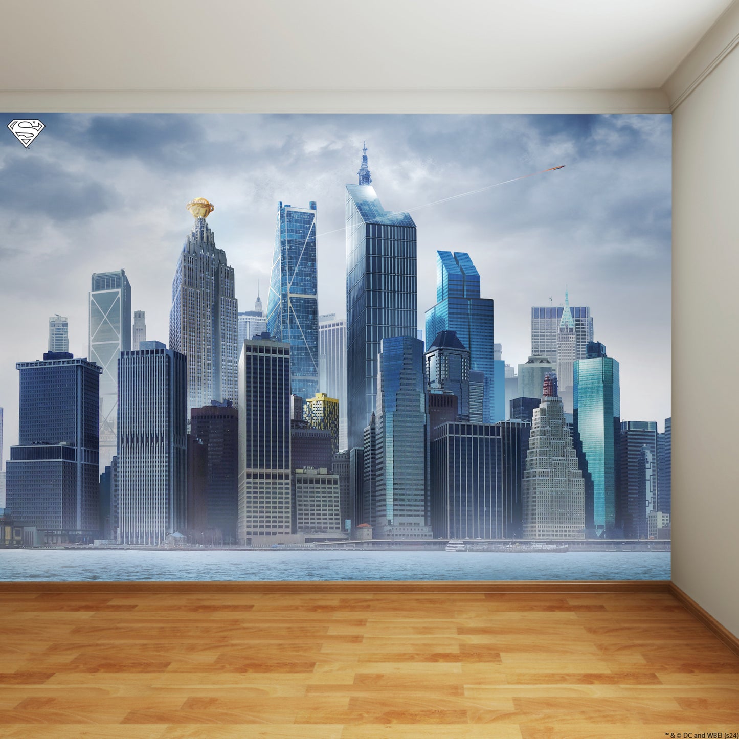 Superman Wall Sticker - Metropolis Full Wall Mural Decal DC Superhero Art