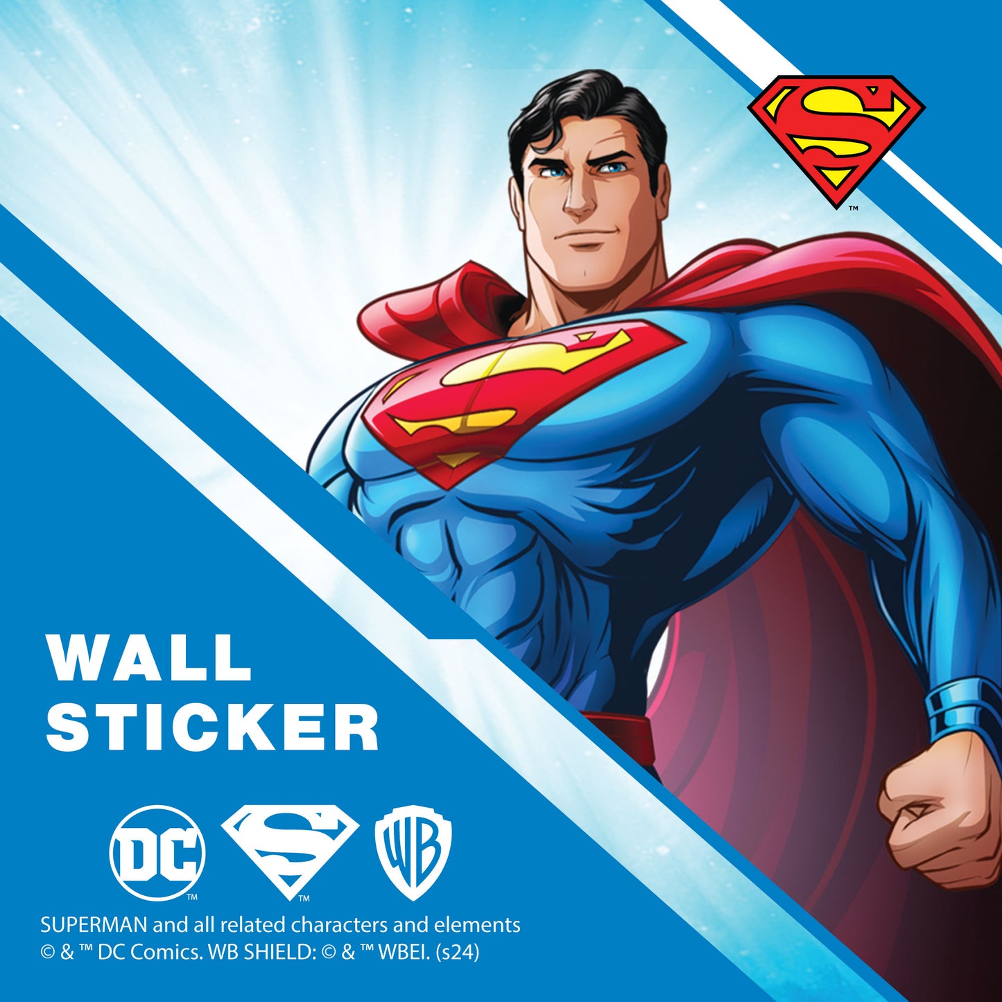 Superman Wall Sticker - Chest Comic Book Collage Wall Decal DC Superhero Art