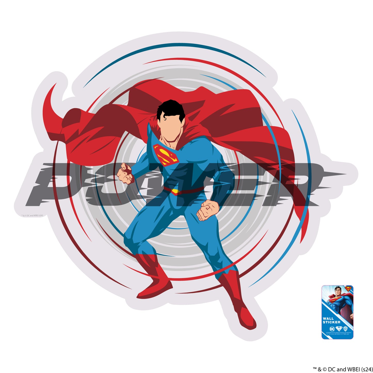 Superman Wall Sticker - Power Circle Wall Decal DC Superhero Art