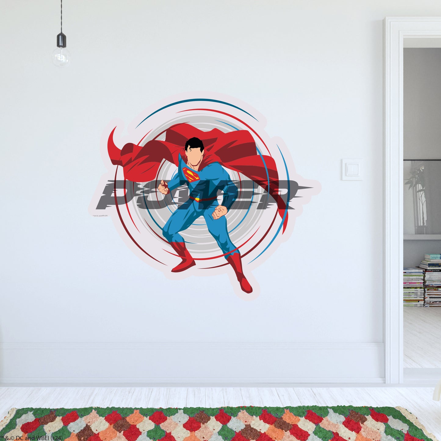 Superman Wall Sticker - Power Circle Wall Decal DC Superhero Art