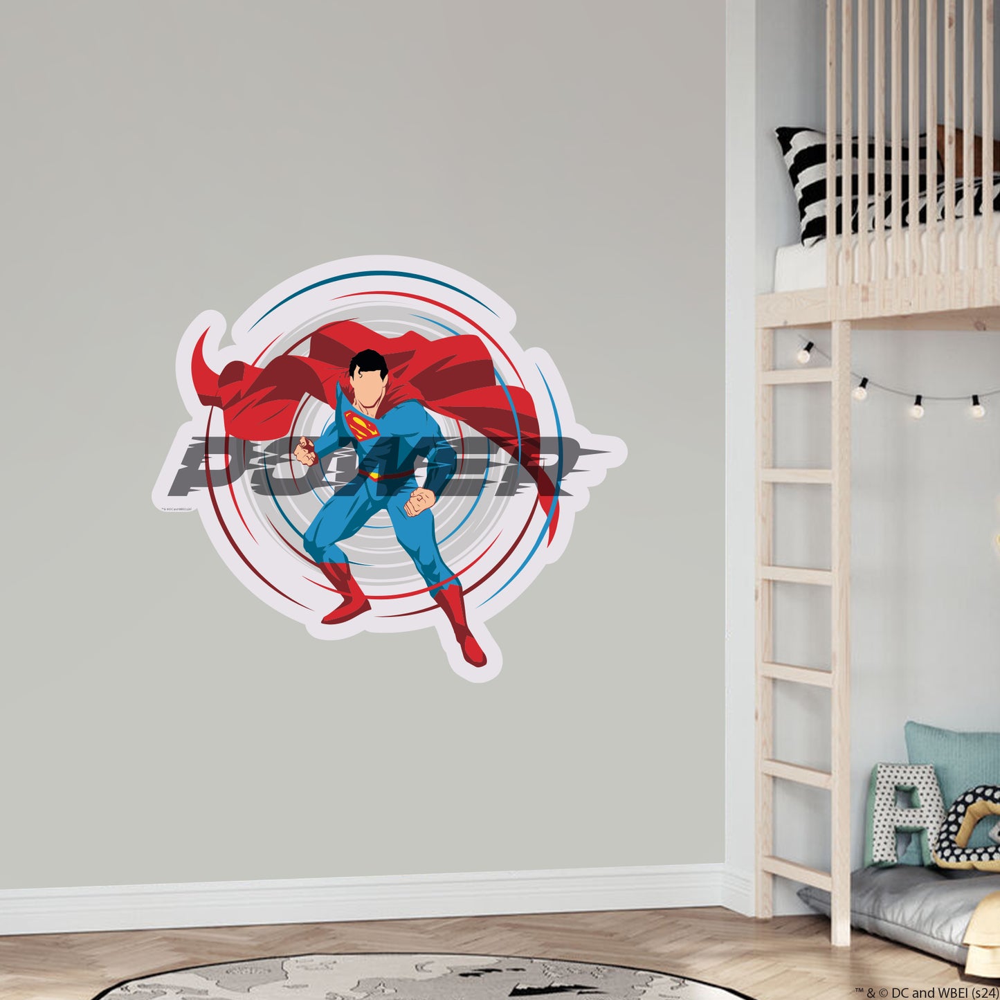 Superman Wall Sticker - Power Circle Wall Decal DC Superhero Art