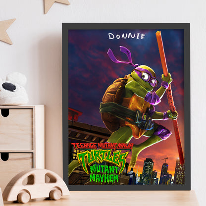 Teenage Mutant Ninja Turtles Print - Donnie Mutant Mayhem Poster TMNT Wall Art