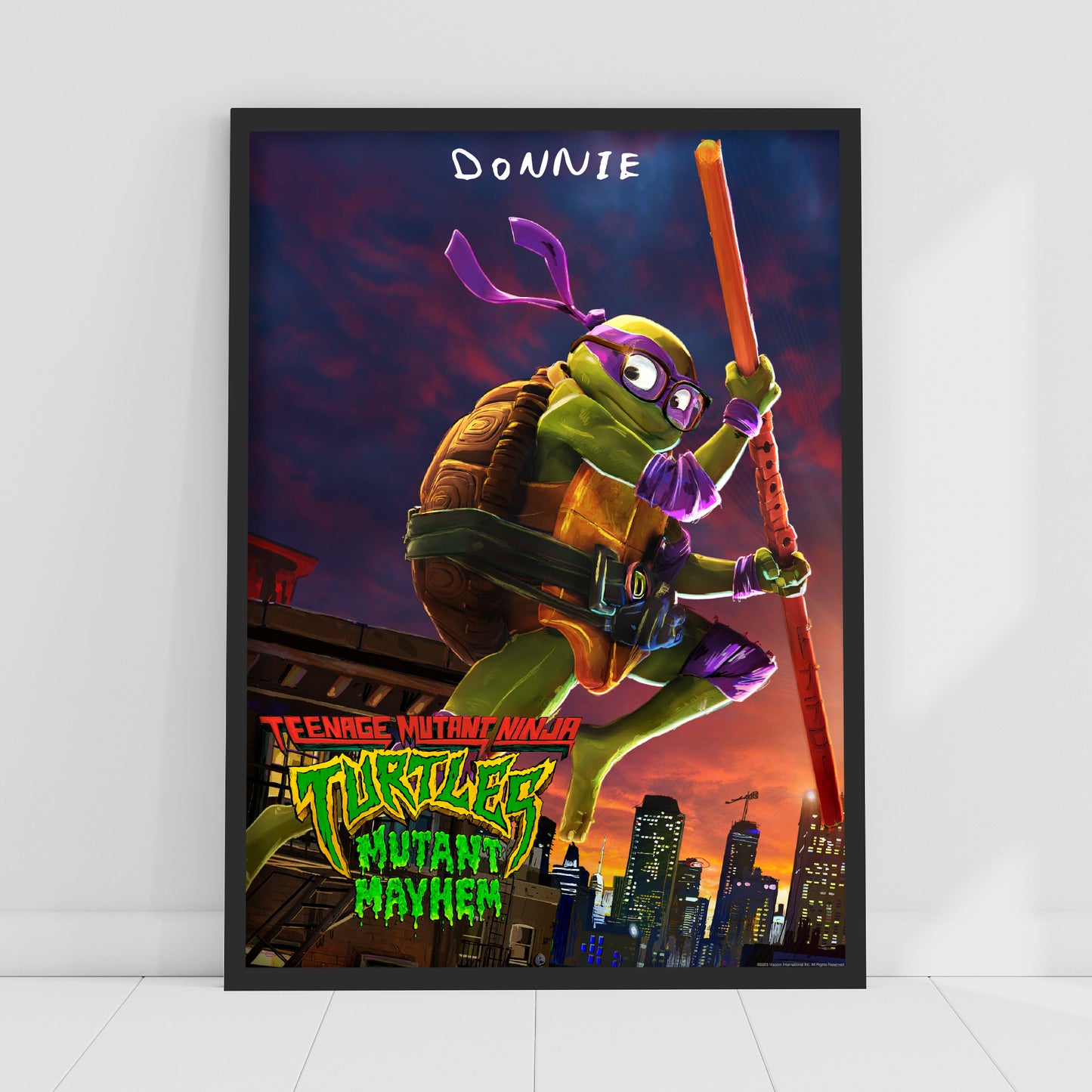 Teenage Mutant Ninja Turtles Print - Donnie Mutant Mayhem Poster TMNT Wall Art