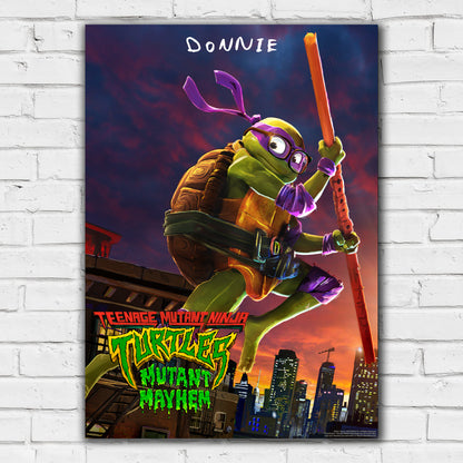 Teenage Mutant Ninja Turtles Print - Donnie Mutant Mayhem Poster TMNT Wall Art