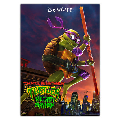 Teenage Mutant Ninja Turtles Print - Donnie Mutant Mayhem Poster TMNT Wall Art