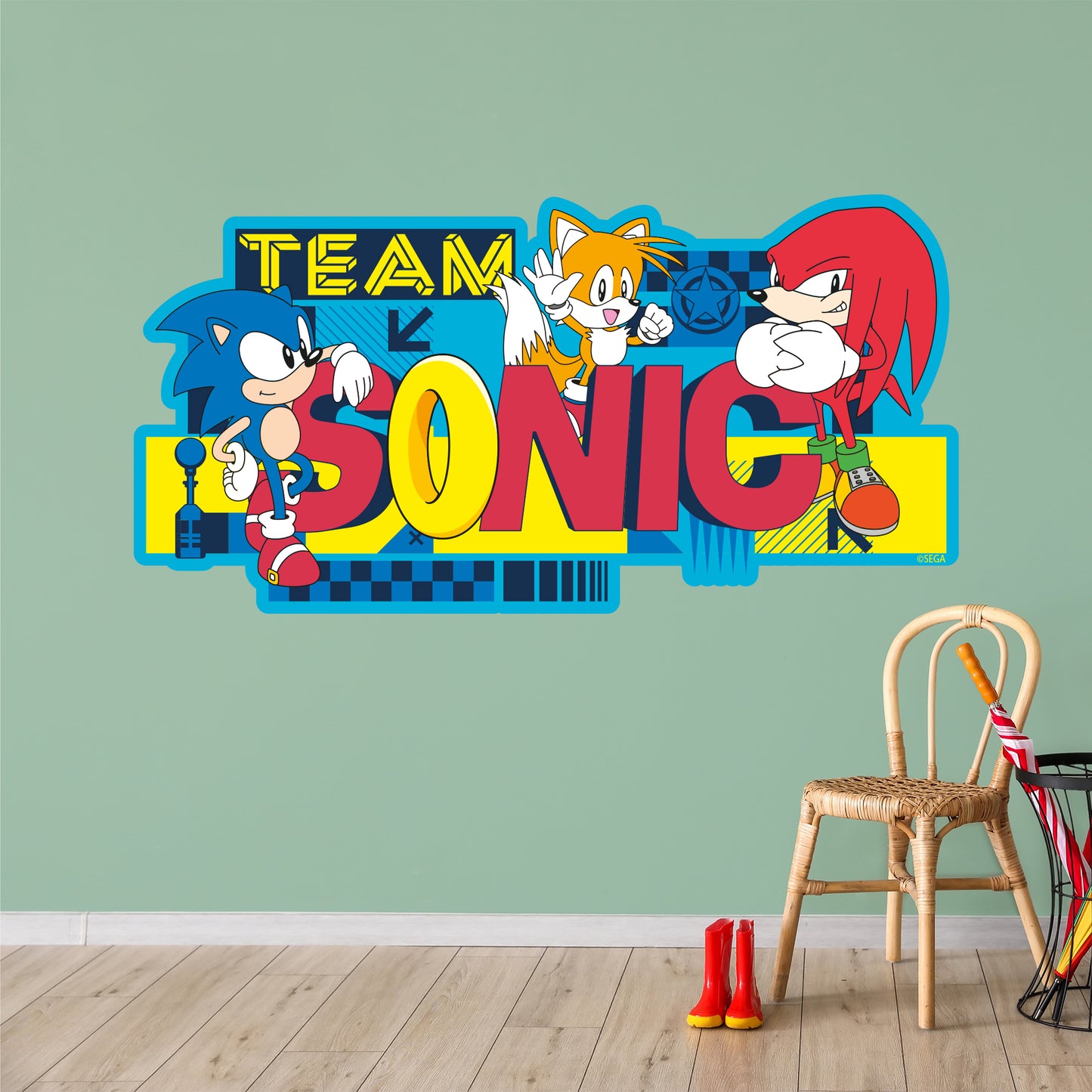 Sonic The Hedgehog Wall Sticker - Team Sonic Wall Art