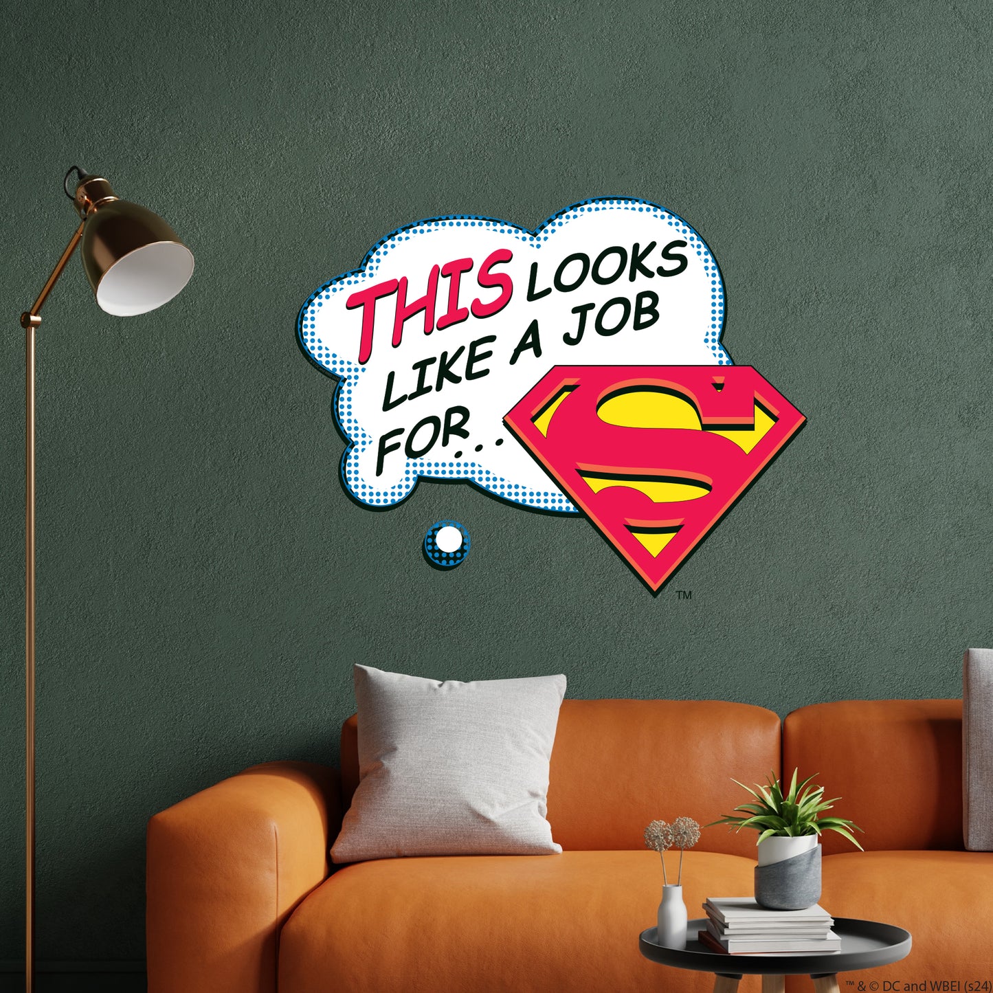 Superman Wall Sticker - This Looks Like a Job For Superman Wall Decal DC Superhero Art