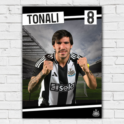 Newcastle United FC Print - Tonali Poster Football Wall Art