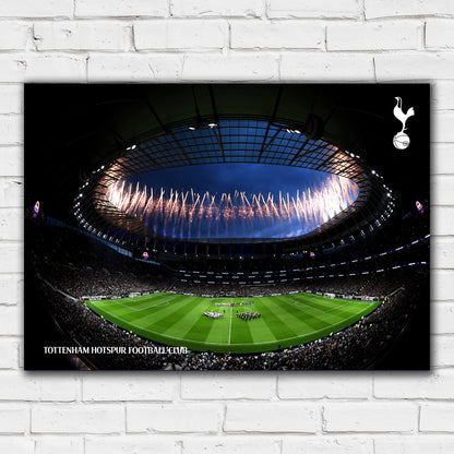 Tottenham Hotspur Print - Fireworks Stadium Poster Wall Art