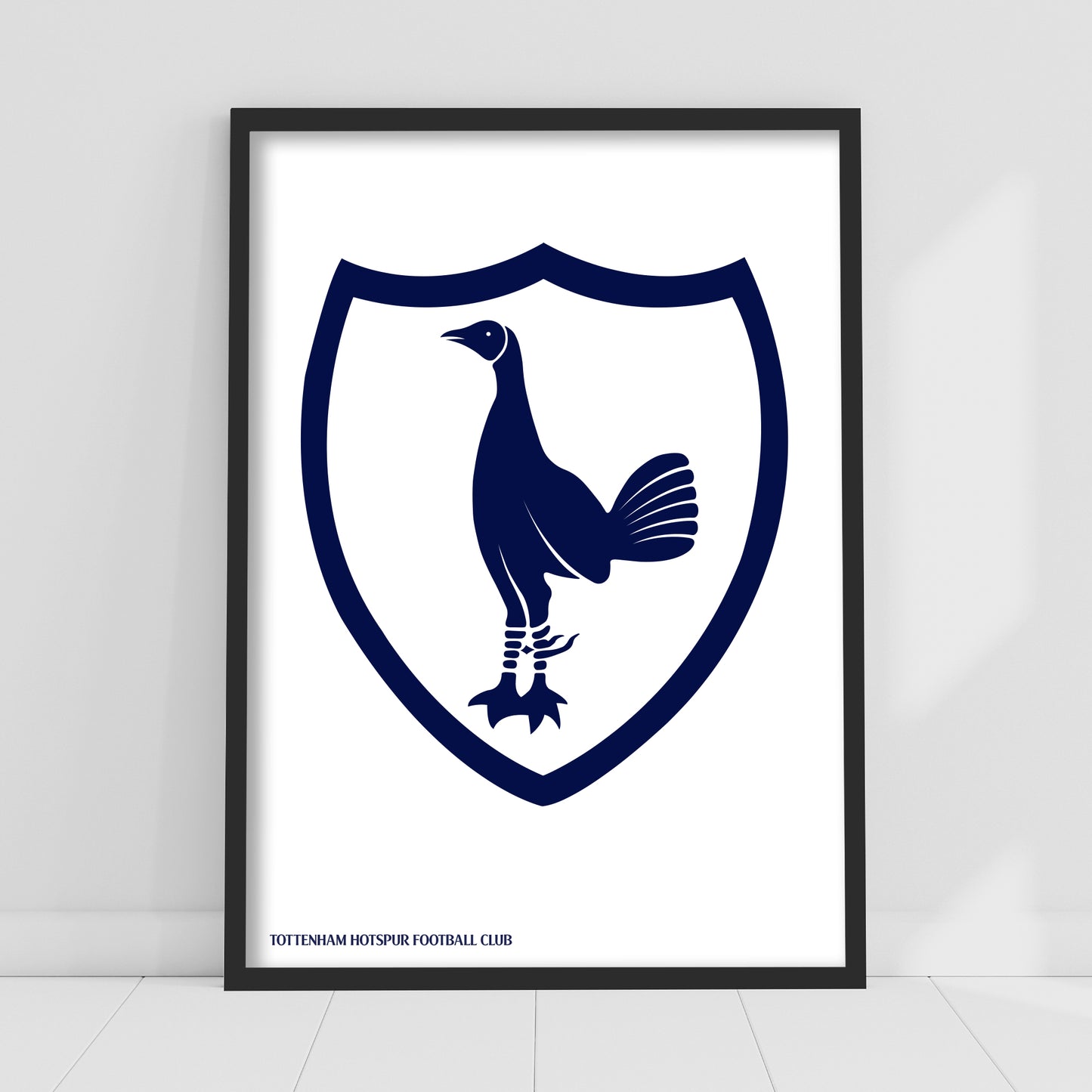 Tottenham Hotspur Print - Retro Shield Crest Poster Wall Art