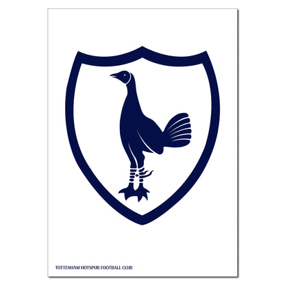 Tottenham Hotspur Print - Retro Shield Crest Poster Wall Art