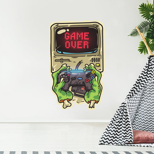 Video Gaming Wall Sticker - Game Over Decal Wall Art