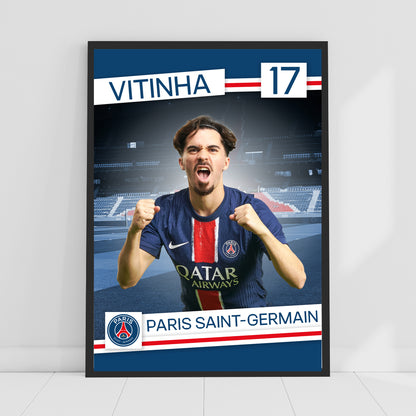 Paris Saint-Germain F.C. Print - Vitinha 24-25 PSG Player