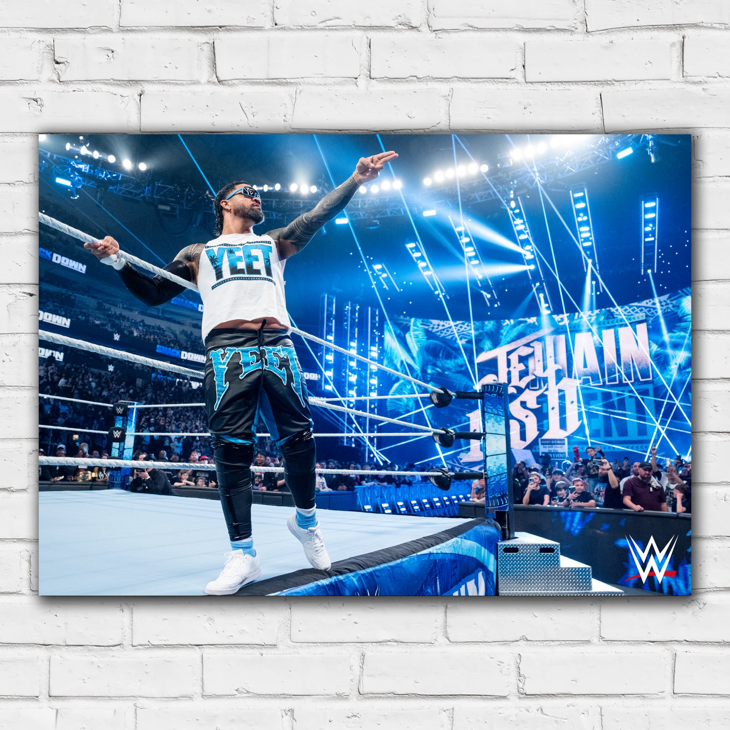 WWE Print - Jey Uso on Ring Side Poster Wrestling Wall Art