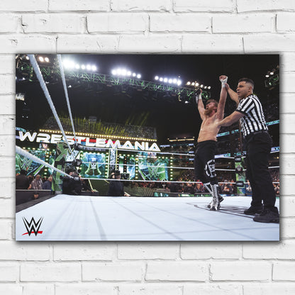 WWE Print - Sami Zayn WrestleMania Win Poster Wrestling Wall Art