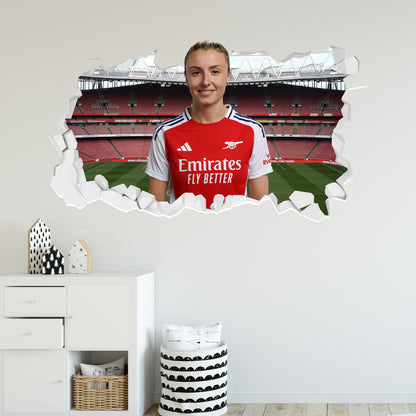 Arsenal FC - Leah Williamson 24/25 Broken Wall Sticker + AFC Decal Set