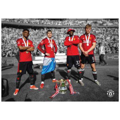 Manchester United FC Print - Winners Landscape Poster Football Wall Art