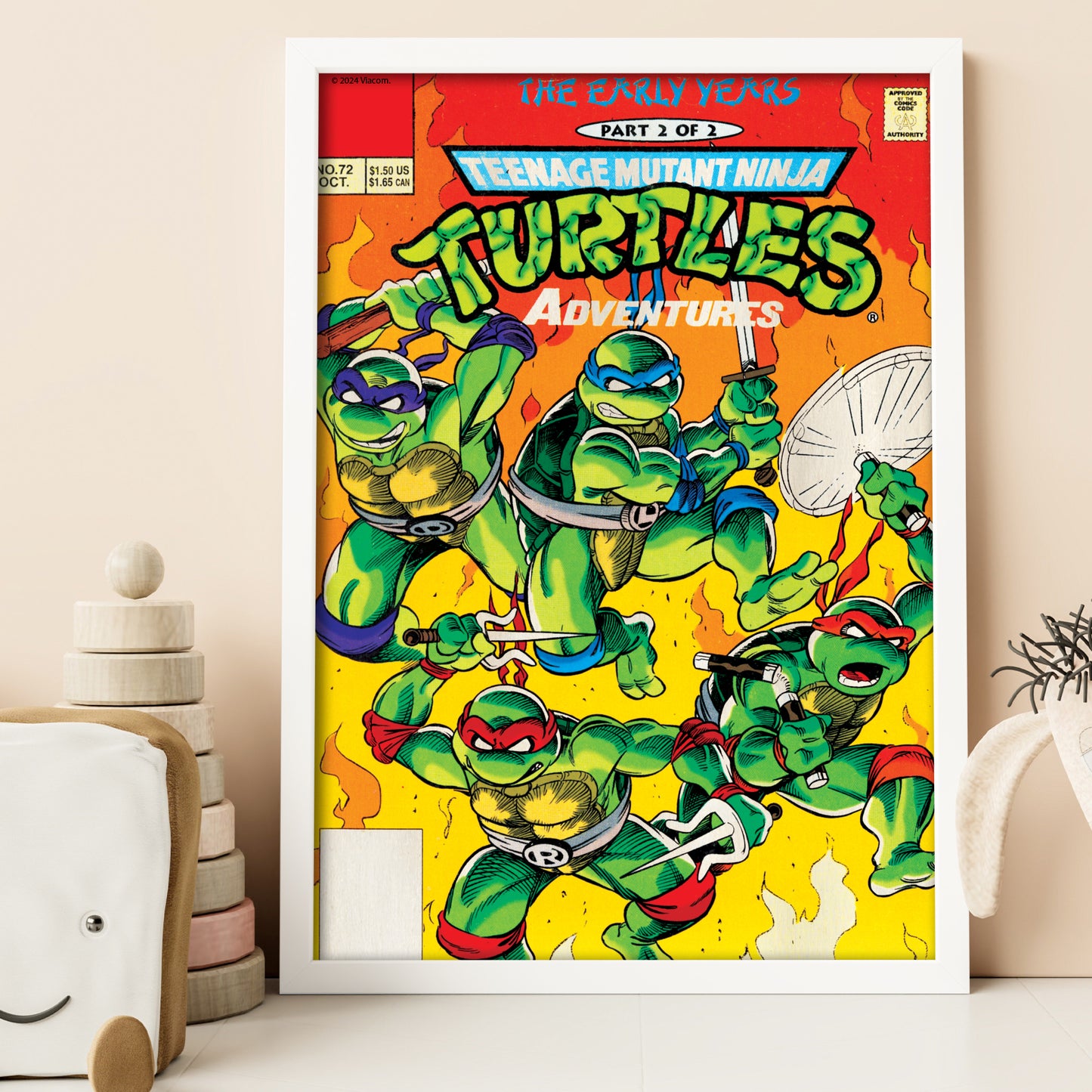 Teenage Mutant Ninja Turtles Print - Comic Cover No 72 Oct Poster World of TMNT Wall Art