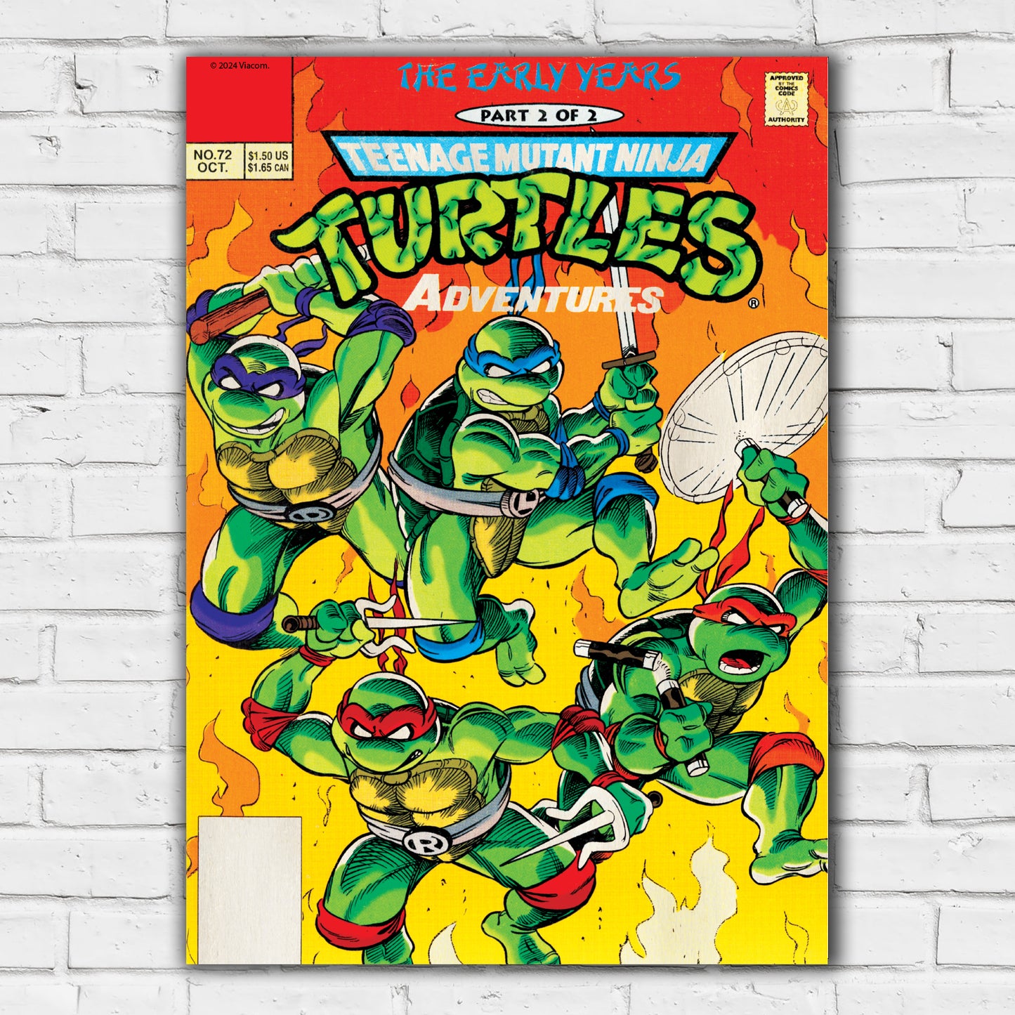 Teenage Mutant Ninja Turtles Print - Comic Cover No 72 Oct Poster World of TMNT Wall Art