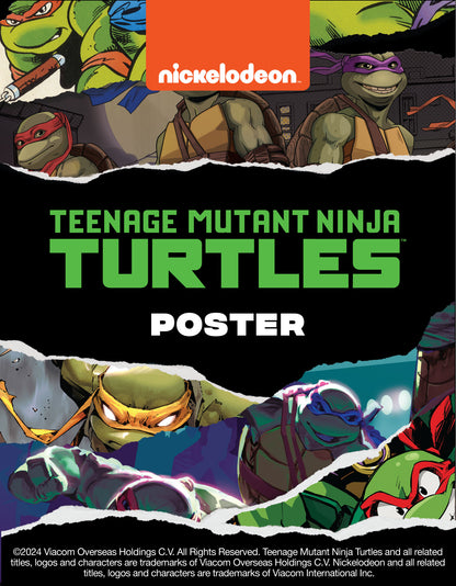 Teenage Mutant Ninja Turtles Print - Group On Side Of Building Poster World of TMNT Wall Art