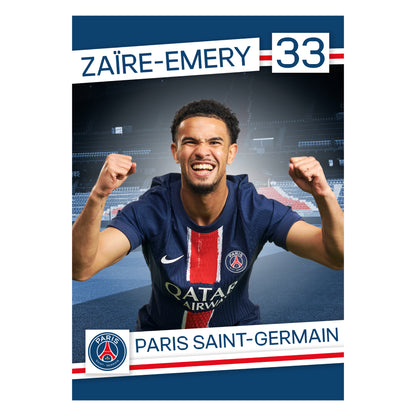 Paris Saint-Germain F.C. Print - Zaïre-Emery 24-25 PSG Player