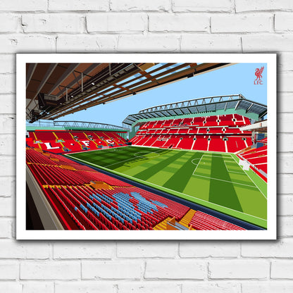 Liverpool FC Print - Anfield Illustration Inside Stadium Poster