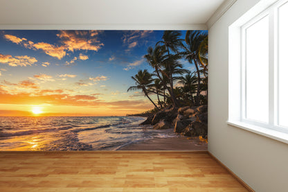 Beach Sunset Wall Mural