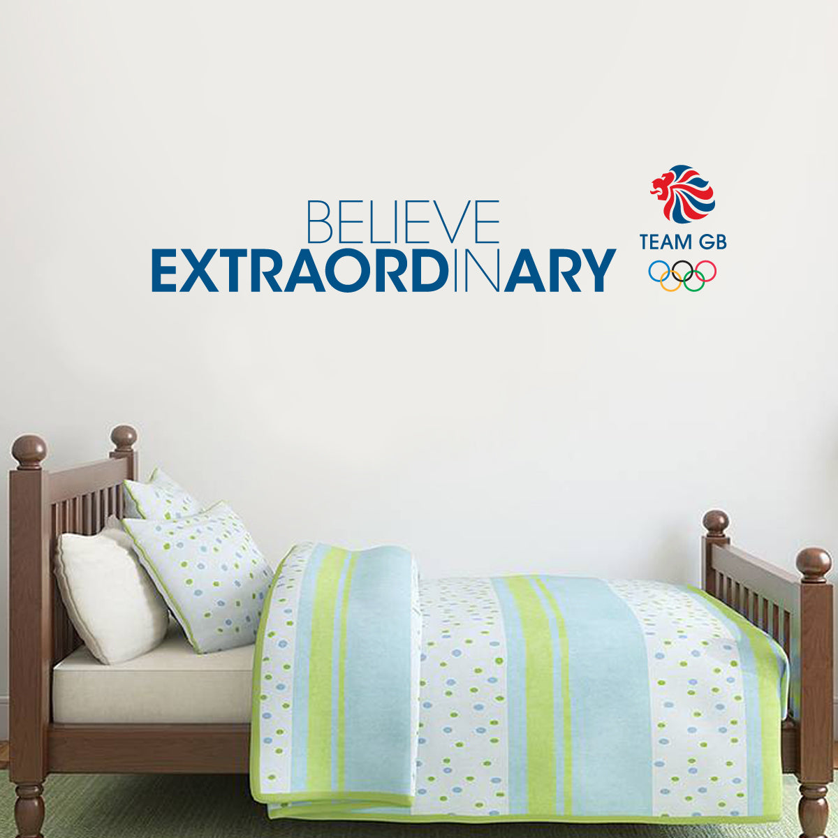 Team GB Logo and Believe in Extraordinary Wall Sticker