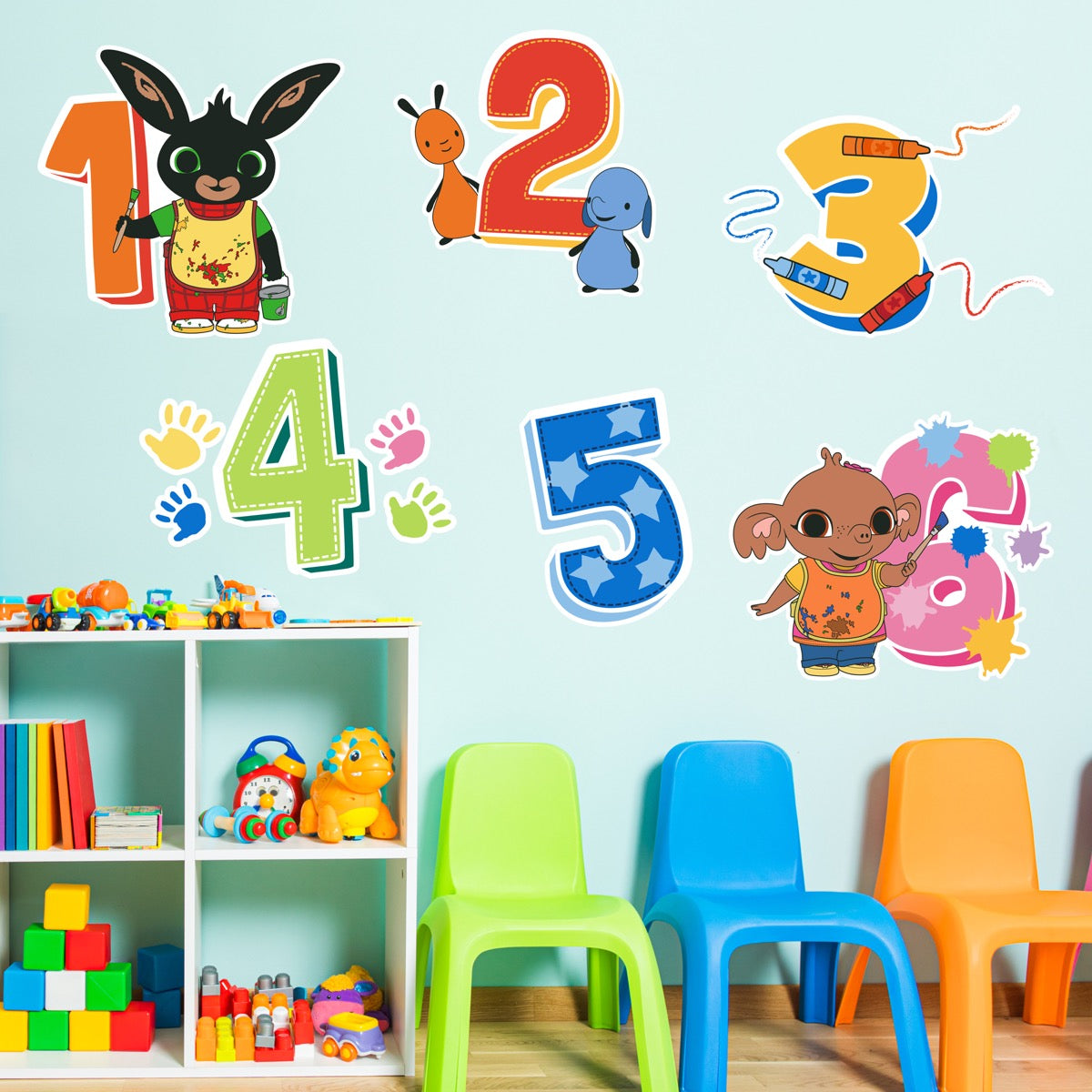 Bing Wall Sticker - Bing and Friends Counting Numbers Wall Decal Set