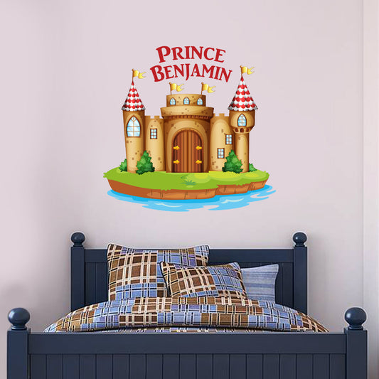 Castle Prince Personalised Name Wall Sticker