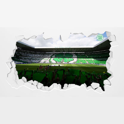 Celtic FC Wall Sticker - Inside Stadium Flag Day Broken Wall