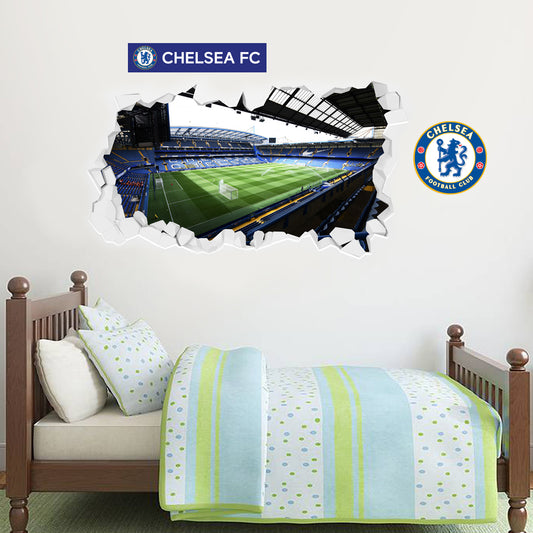 Chelsea Stamford Bridge Stadium Smashed Wall Mural