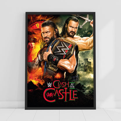 WWE Print - Clash at the Castle Belt Poster