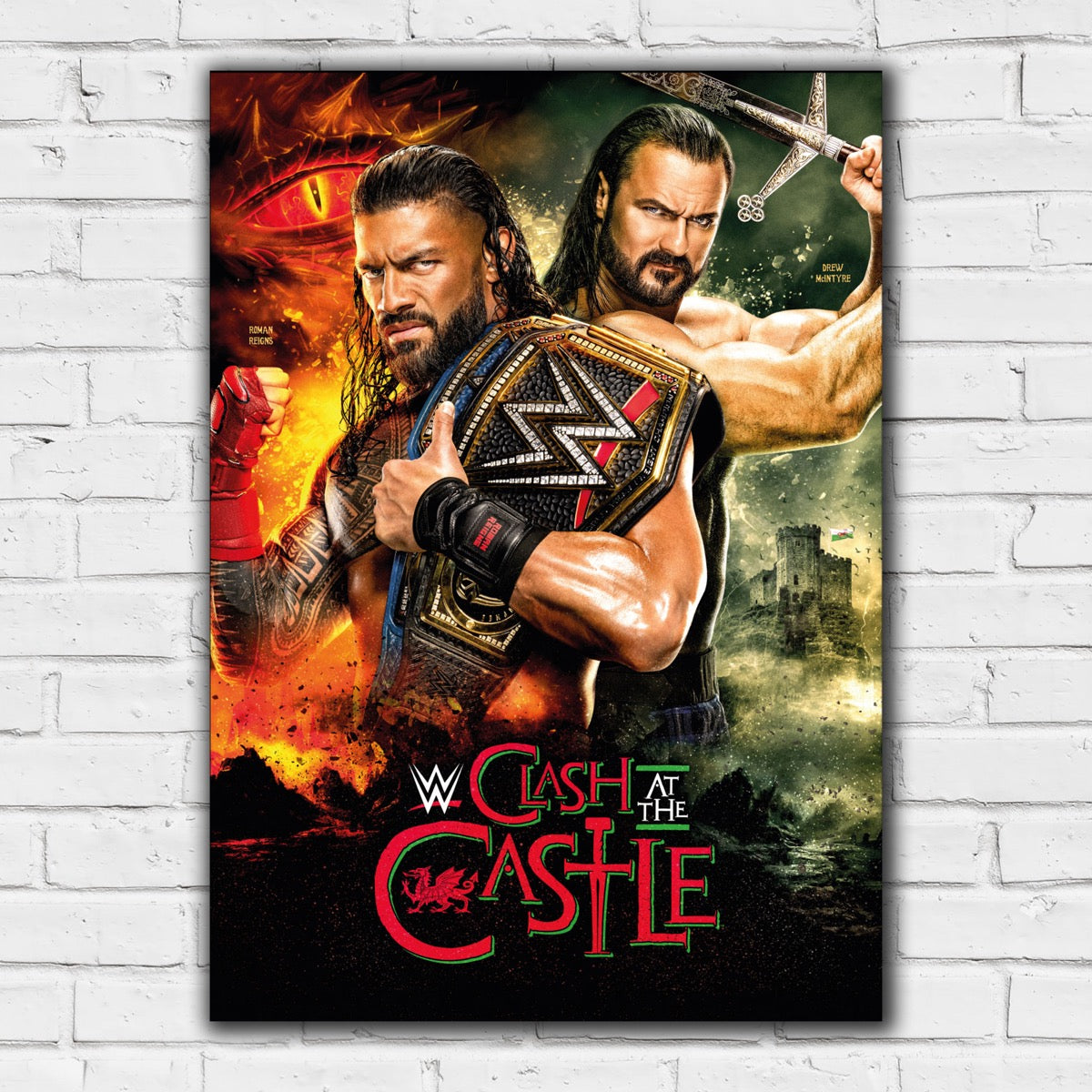 WWE Print - Clash at the Castle Belt Poster