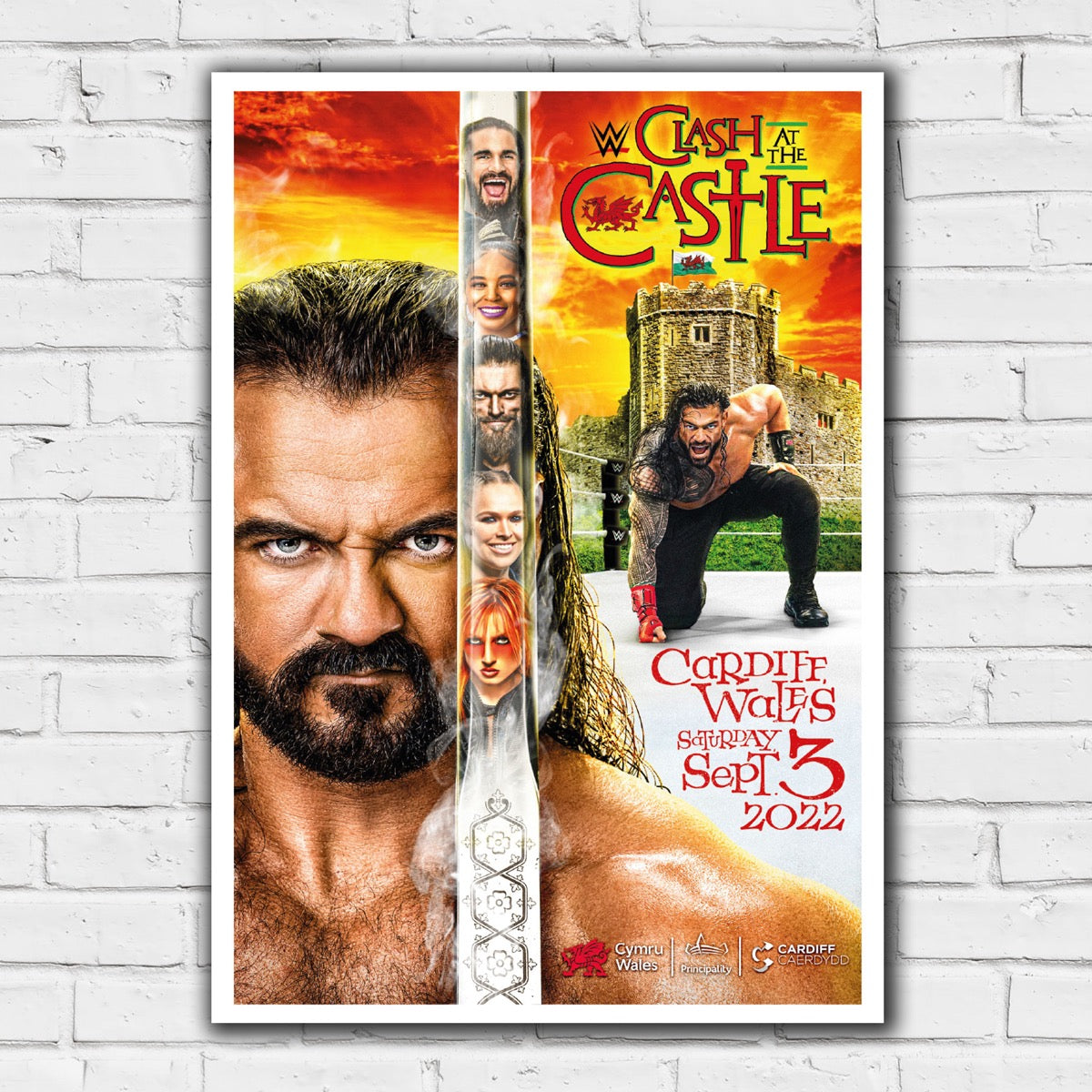 WWE Print - Clash at the Castle Sword Poster