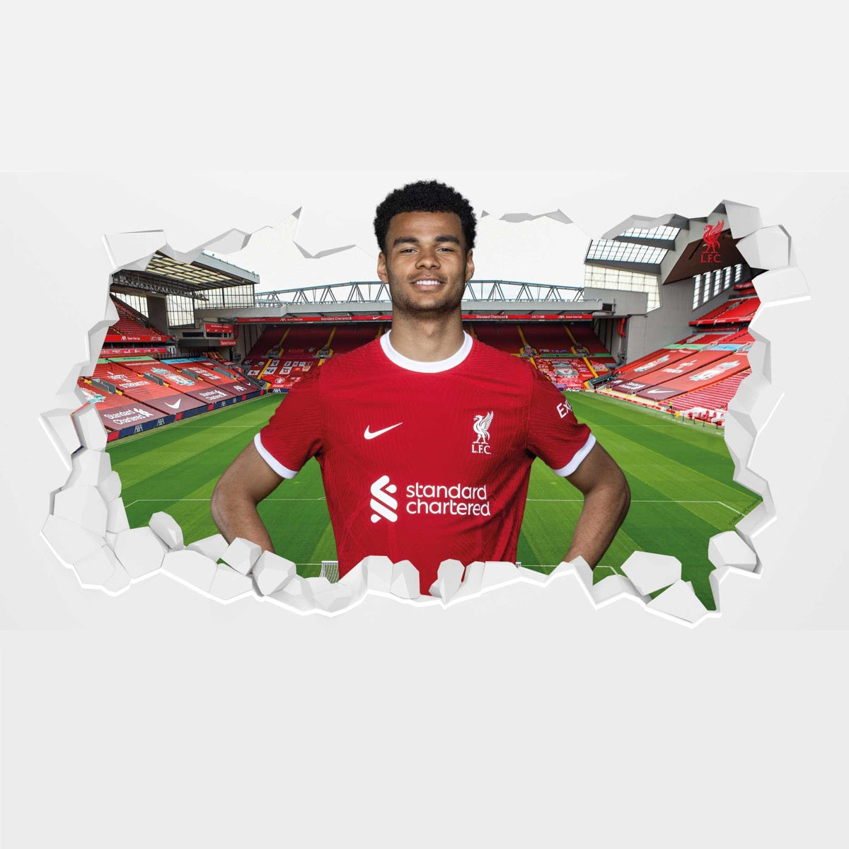 Liverpool FC Wall Sticker - Cody Gakpo 23/24 Broken Wall