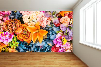 Colourful Flowers Wall Mural