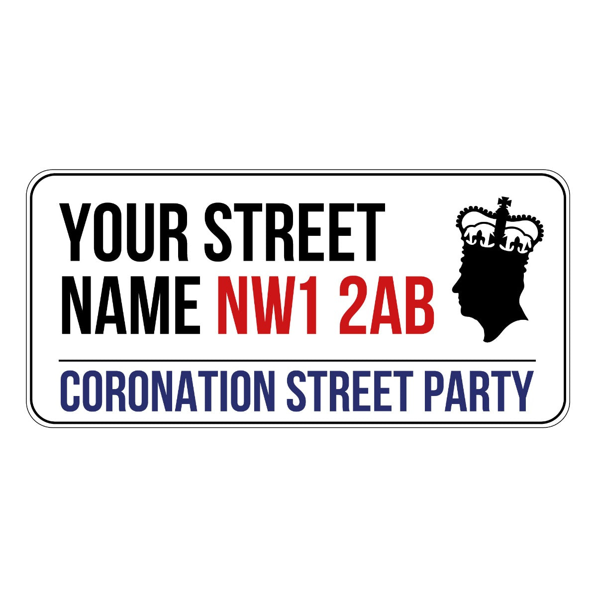 King Charles Coronation Street Sign Wall Sticker