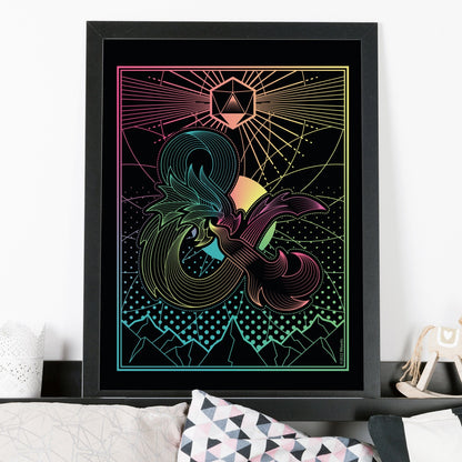 Dungeons & Dragons Print - Rainbow Ampersand Logo Wall Art