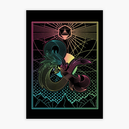 Dungeons & Dragons Print - Rainbow Ampersand Logo Wall Art