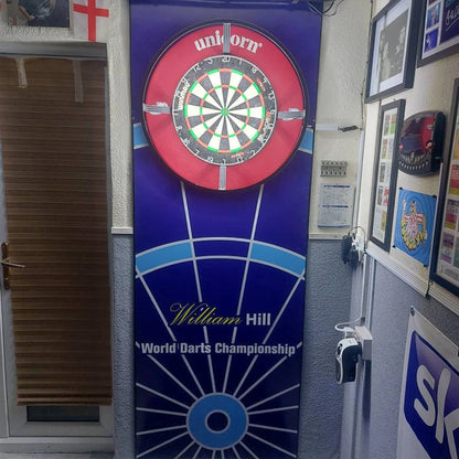 Darts Wall Sticker - Blue Dart Board Personalised Text Wall Art