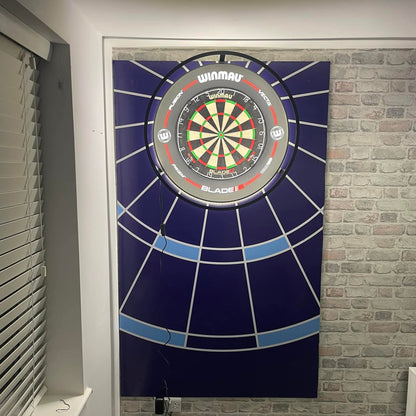 Darts Wall Sticker - Blue Dart Board Personalised Text Wall Art