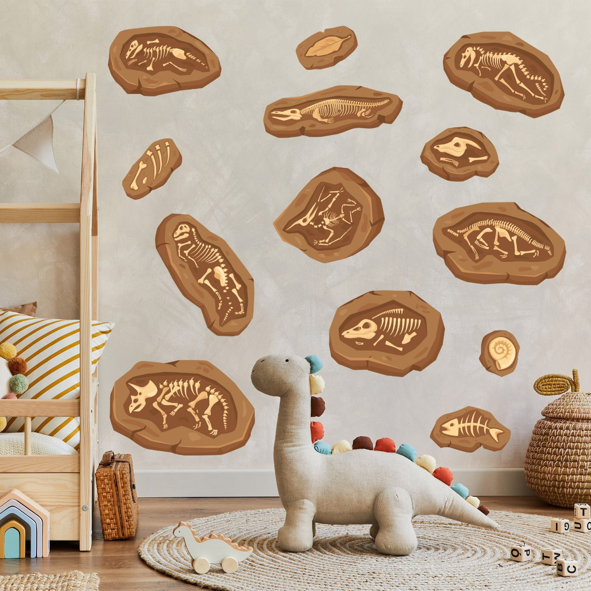 Dinosaur Wall Sticker - Dinosaur Fossils